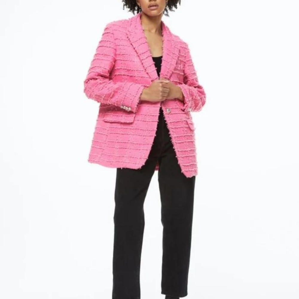 Pink Textured Women's Jacket